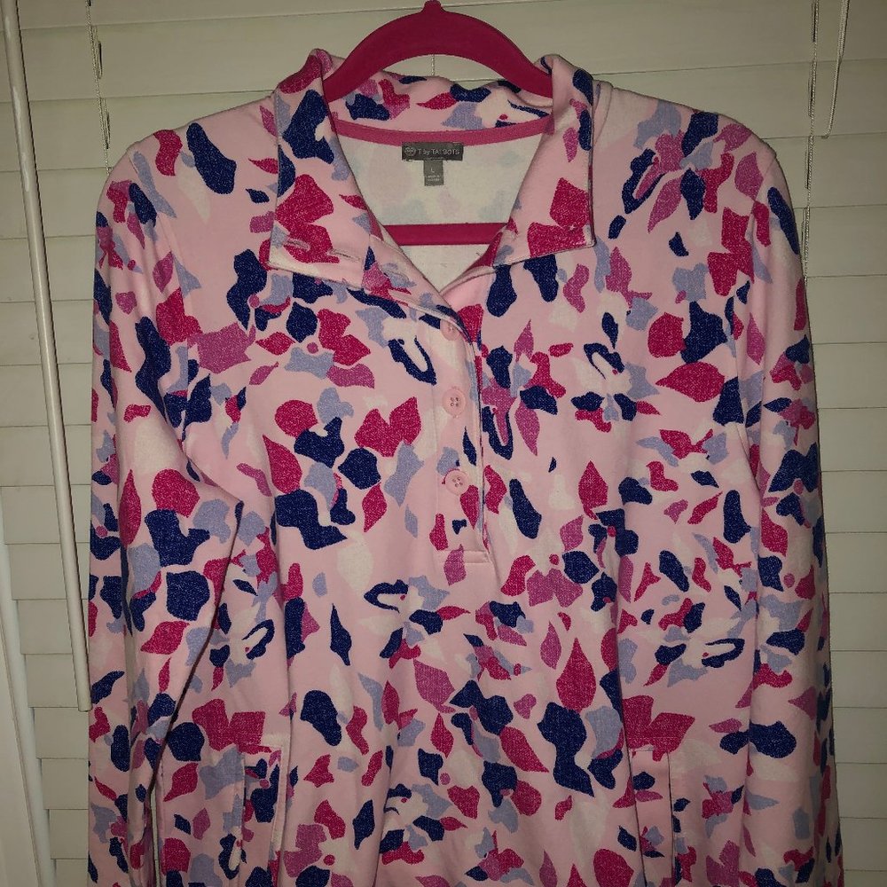 T BY TALBOTS SWEATSHIRT 1/4 PULLOVER PERFECT NWOT LARGE